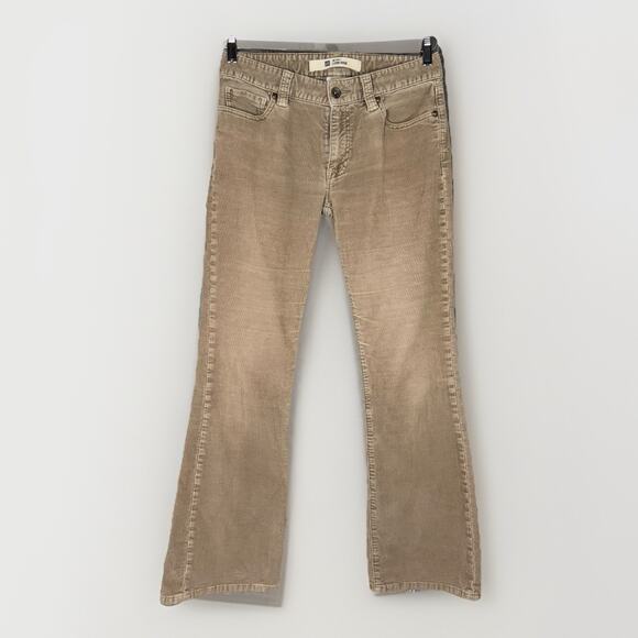 Vintage 2005 Y2K Gap Curvy Low Rise Corduroy Flare Pants Womens 8R Gray Stretch - Picture 1 of 6